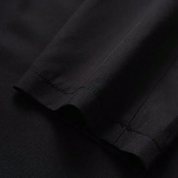 Black Elegant Women's Casual Long Button Coat For Summer - Picture 6 of 7